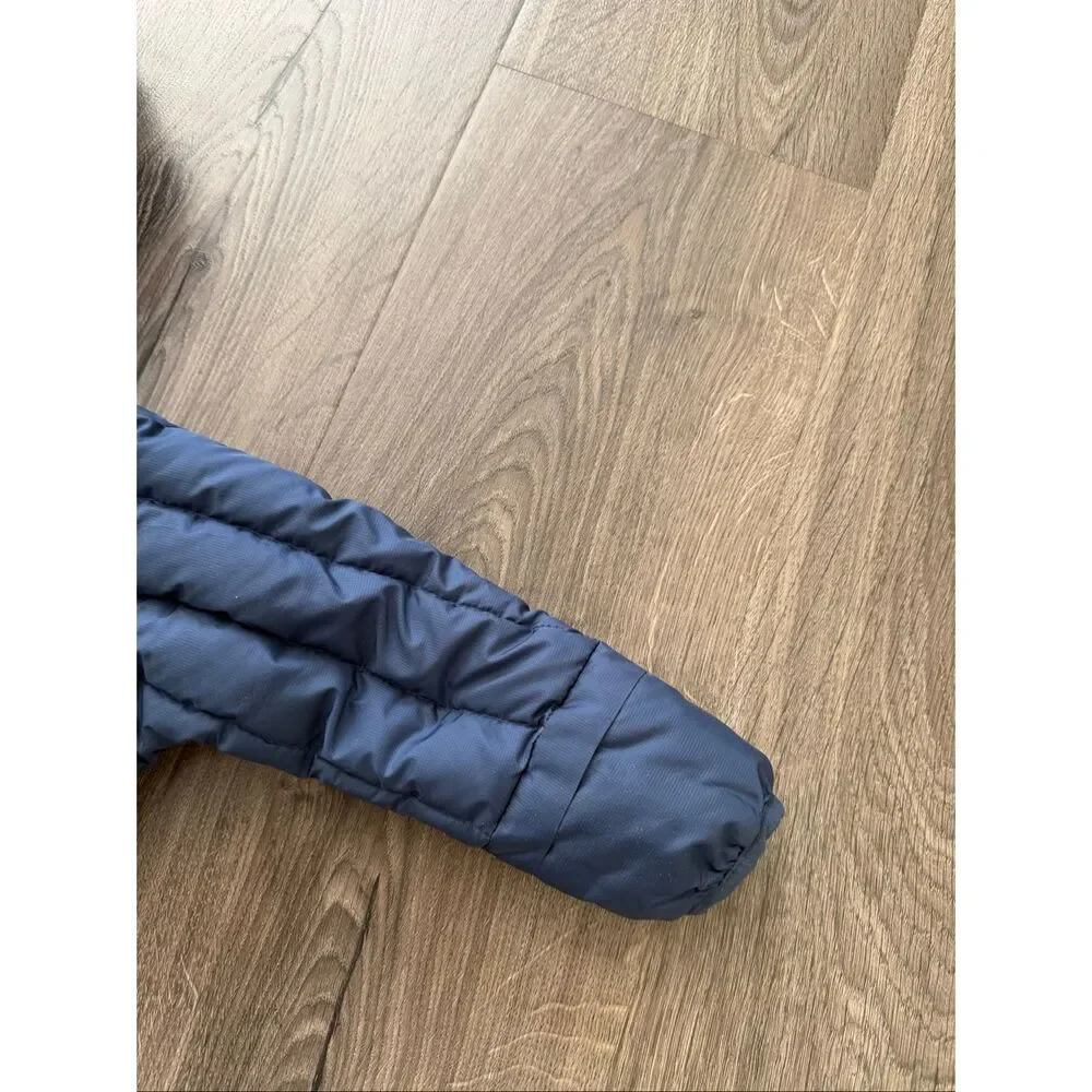 Patagonia Goose Down Infant Baby Bunting Coat Snowsuit Size 6 Months Blue